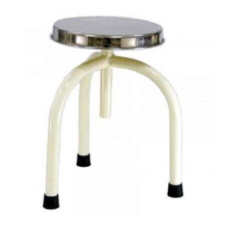 Wellsure Healthcare Mild Steel 3 Legs Revolving Stool with SS Top