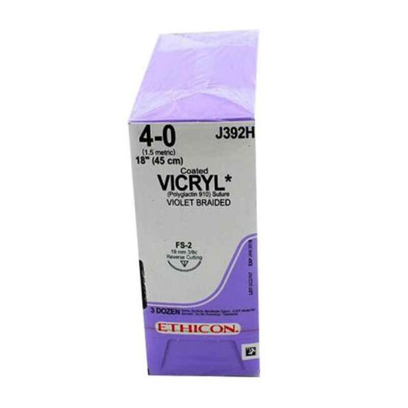 Ethicon NW2465 Vicryl 4-0 Absorbable Violet Braided Suture1