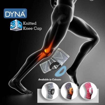 Dyna 3D Medium BLACK Knitted Knee Brace (Left)