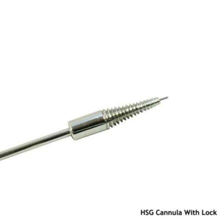 Forgesy 27cm Stainless Steel HSG Cannula with Lock
