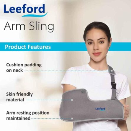 Leeford Polyester Grey Pouch Arm Sling