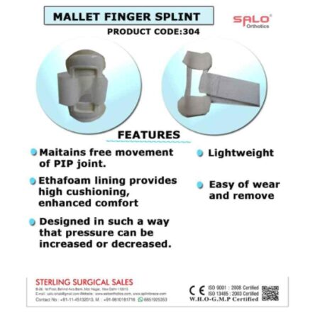 Salo Orthotics Adjustable Mallet Finger Splint