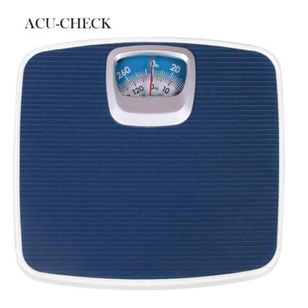 Acu-Check 130kg Stainless Steel & Plastic Blue Analog Weight Machine