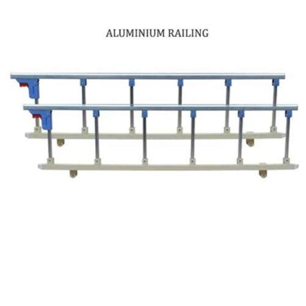 PMPS 4ft Alumunium & Steel Guard Railing for Hospital Bed