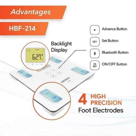 Omron HBF-222T White Body Composition Monitor