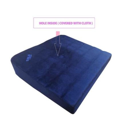 Salo Orthotics Polyurethane Rectangular Blue Donut Cushion Covered Hole