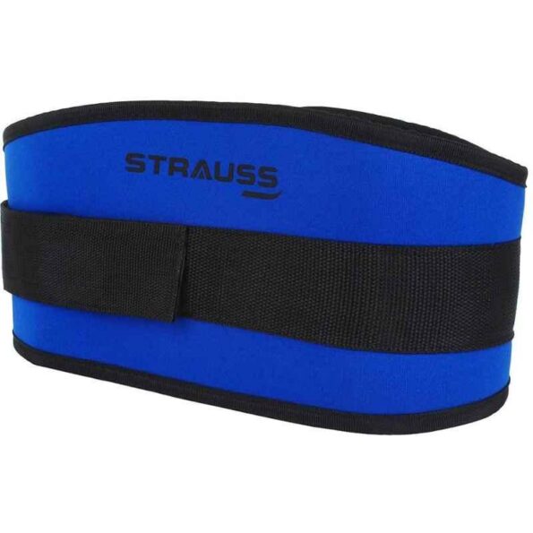 Strauss 36 Inch Blue & Black Woven Nylon Fabric Gym Belt