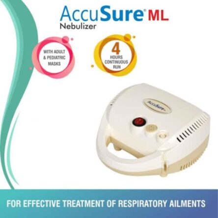 AccuSure ML Nebulizer Compressor Nebulizer Machine with Mouth Piece