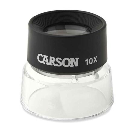 Carson 10X LumiLoupe Pre-Focused Stand Magnifier Loupes