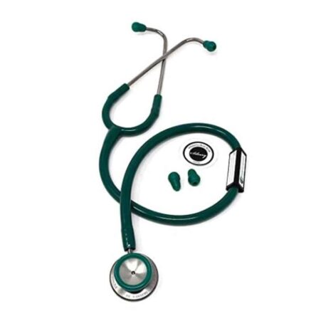 Indosurgicals Silvery II Stainless Steel Green Stethoscope