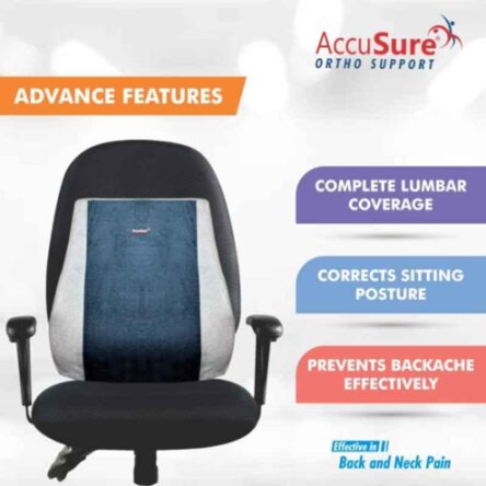 AccuSure Back Rest & Neck Pain Support Cushion