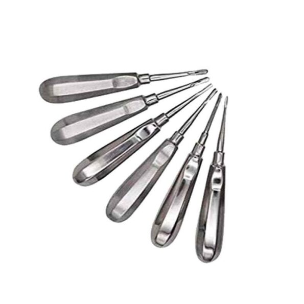 Forgesy 6 Pcs Stainless Steel Curve Head Dental Root Elevator Set