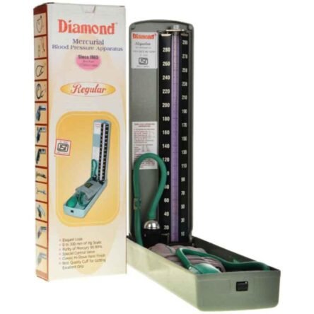 Diamond Regular Iron Light Green Mercurial Blood Pressure Apparatus