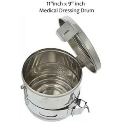 Agarwals 11×9 inch Stainless Steel Medical Dressing Drum