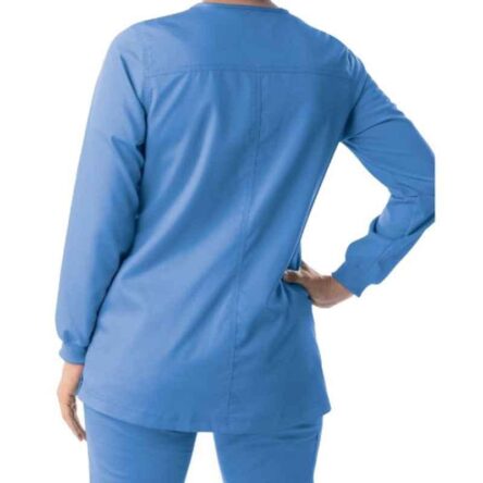 Superb Uniforms Polyester & Viscose Sky Blue Full Sleeves Scrub Suit Jacket