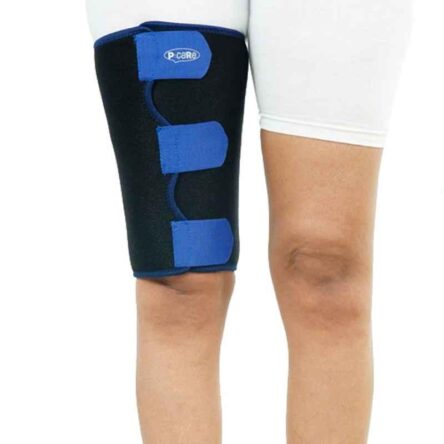 P+caRe Neoprene Black & Blue Thigh & Calf Support