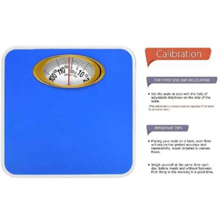 Acu-Check 120kg Iron Blue & Gold Analog Weight Machine Scale