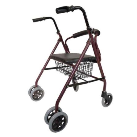 Easycare 75kg 27.5 to 32 inch Black Folding Rollator