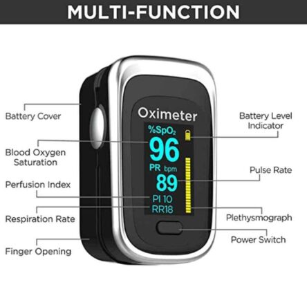 Dr Trust Black & Silver Pulse Oximeter