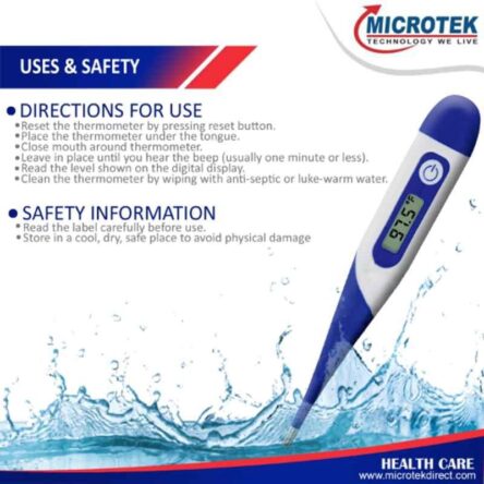 Microtek T15 SL White & Blue Digital Thermometer