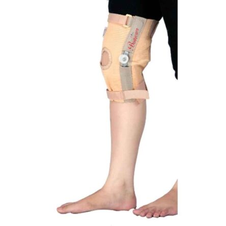 Bodycare Cotton & Elastic Beige Knee Support with Hinge