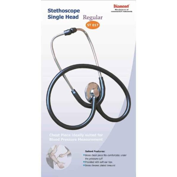 Diamond ST 017 Black PVC Single Head Stethoscope