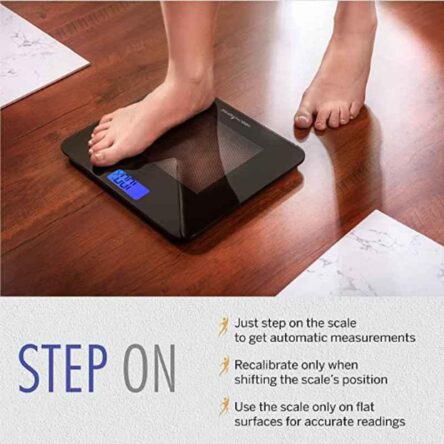 HealthSense PS 115 180 kg Glass Personal Body Weighing Scale with Room Temperature Indicator