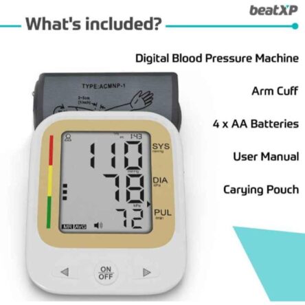 Pristyn Care beatXP BPM-123 White Fully Automatic Digital Blood Pressure Monitor