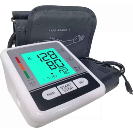 Divine Medicare 4.3 inch White LCD Display Automatic Digital Blood Pressure Monitor