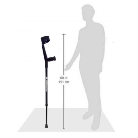 Besafe Forever BEWSEB02 9 inch Iron Black Elbow Support Walking Crutch