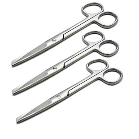 Forgesy 3 Pcs 6 inch Stainless Steel Tissue Surgical Dressing Scissors Set