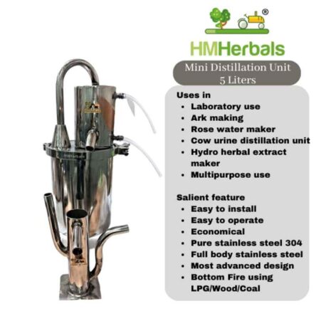 HM Herbals 5L Stainless Steel Mini Distillation Unit