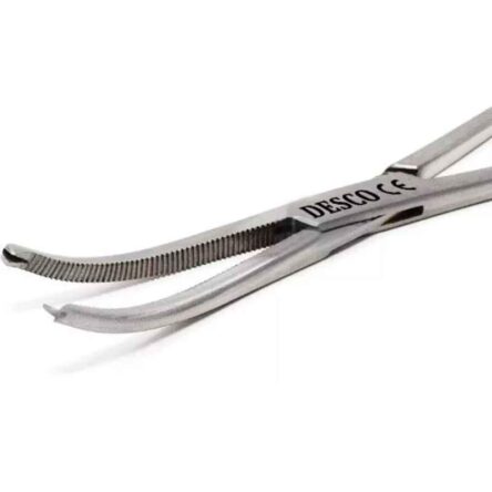 Desco 8 inch Stainless Steel Kocher Artery Curved Tissue Forceps