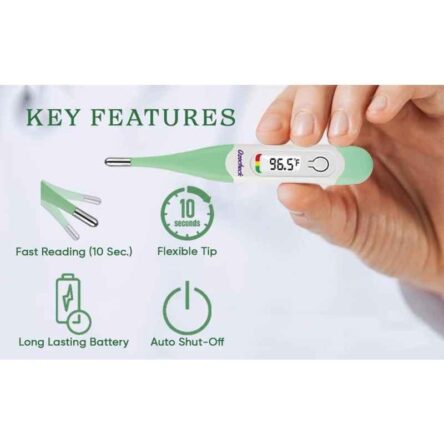 Ozocheck Flexi Fast Green Digital Thermometer with Flexible Tip