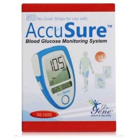 Accusure 50 Pcs Glucometer Strips Box