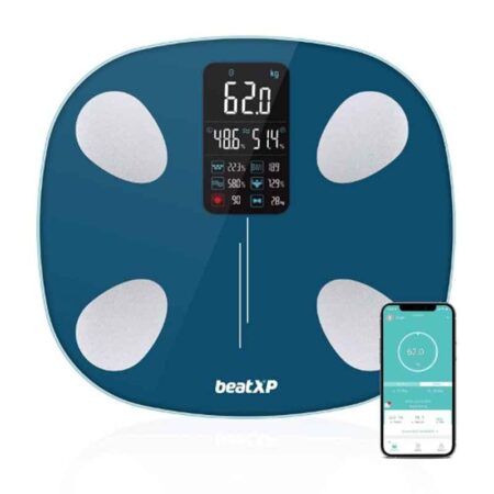 BeatXP SmartPlus Prime 180kg ABS Teal Weighing Scale with BMI & Body Fat Analyzer