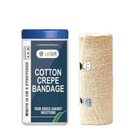 Safent 4 inch 10cmx4.5m Cotton Crepe Bandages