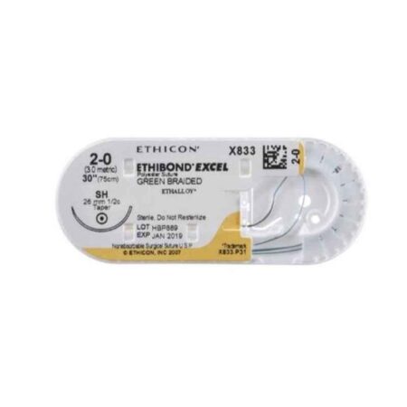 Ethicon PX62H 36 Pcs 2-0 Green Polyester Ethibond Excel Suture Box