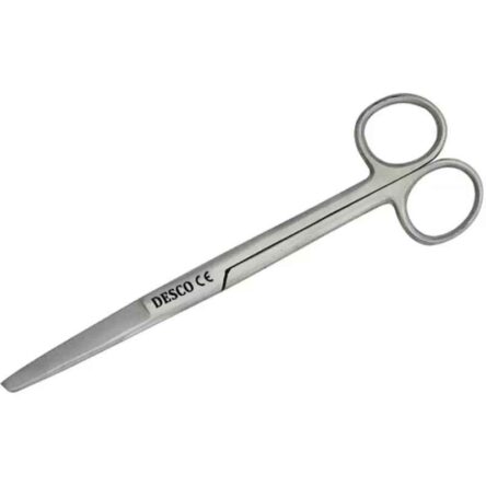 Desco 5 inch Stainless Steel Straight Blunt Sharp Dressing Scissor