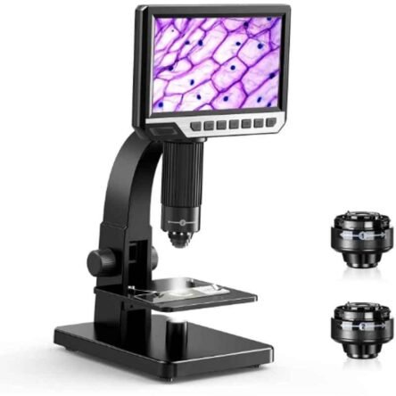 Microware 50-2000X 12MP 7 inch LCD Biological Microscope with Digital & Microbial Dual Lens