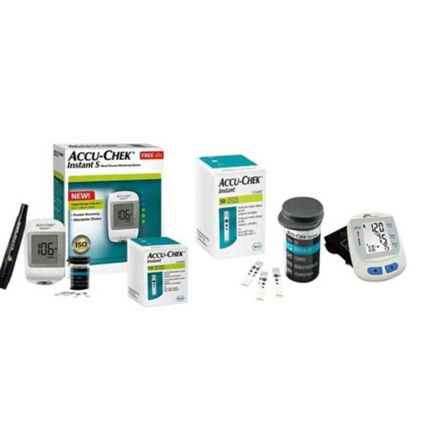 Dr. Morepen BP-09 Blood Pressure Monitor & Accu-Chek Instant S Meter Glucometer with 60 Test Strips