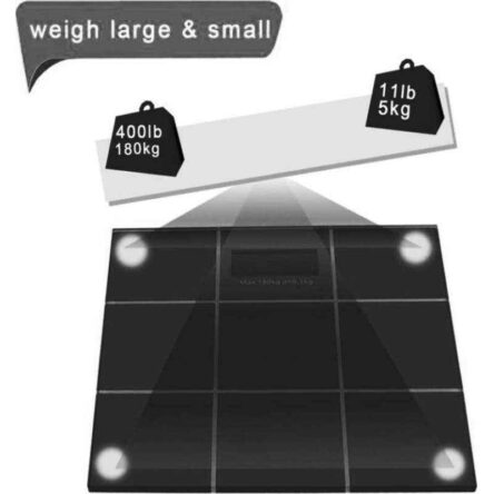 Virgo 5-180kg Black CheckBox Glass Digital Weighing Scale