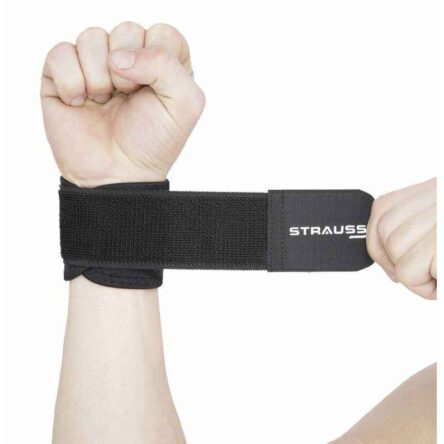 Strauss Cotton Black Free Size Wrist Support