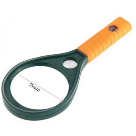 Stealodeal 75mm Orange & Green Magnifying Glass