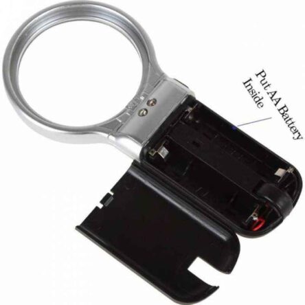 Stealodeal 65mm Black & Silver Magnifying Glass