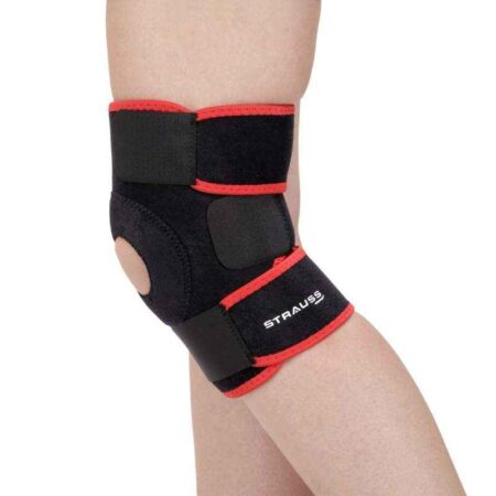 Strauss Neoprene Black Free Size Patella Adjustable Knee Support