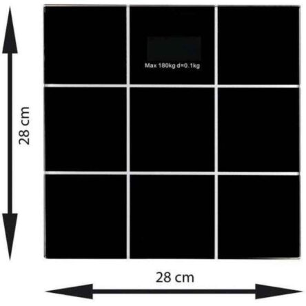 Virgo 5-180kg Black CheckBox Glass Digital Weighing Scale