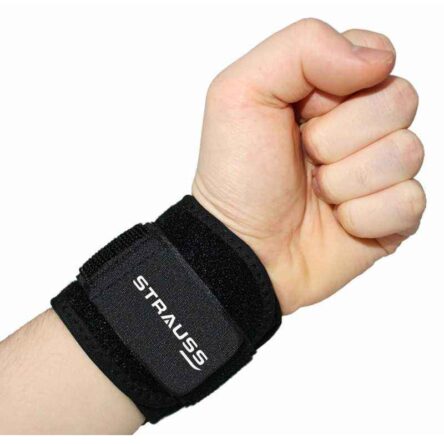 Strauss Cotton Black Free Size Wrist Support