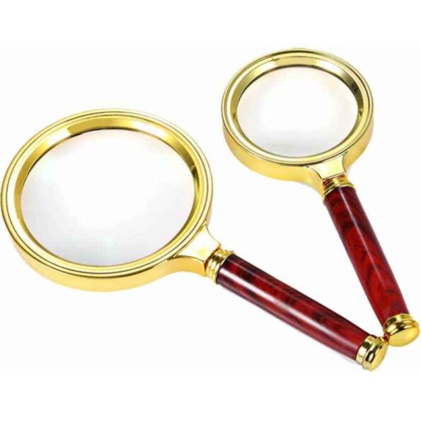 Stealodeal Combo of 60mm & 70mm Maroon Gold Magnifying Glass