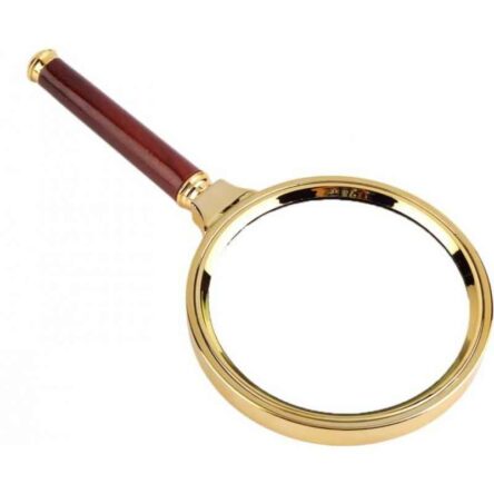 Stealodeal 90mm Maroon & Gold Magnifying Glass